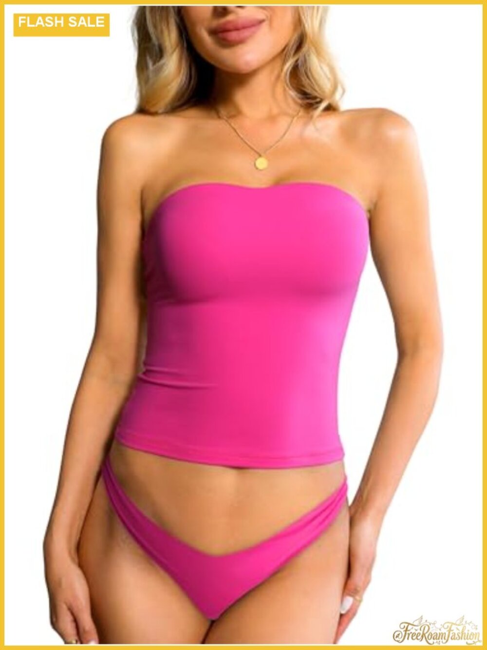 Womens Strapless Tube Top Double Lined Y2K Crop Top Going Out